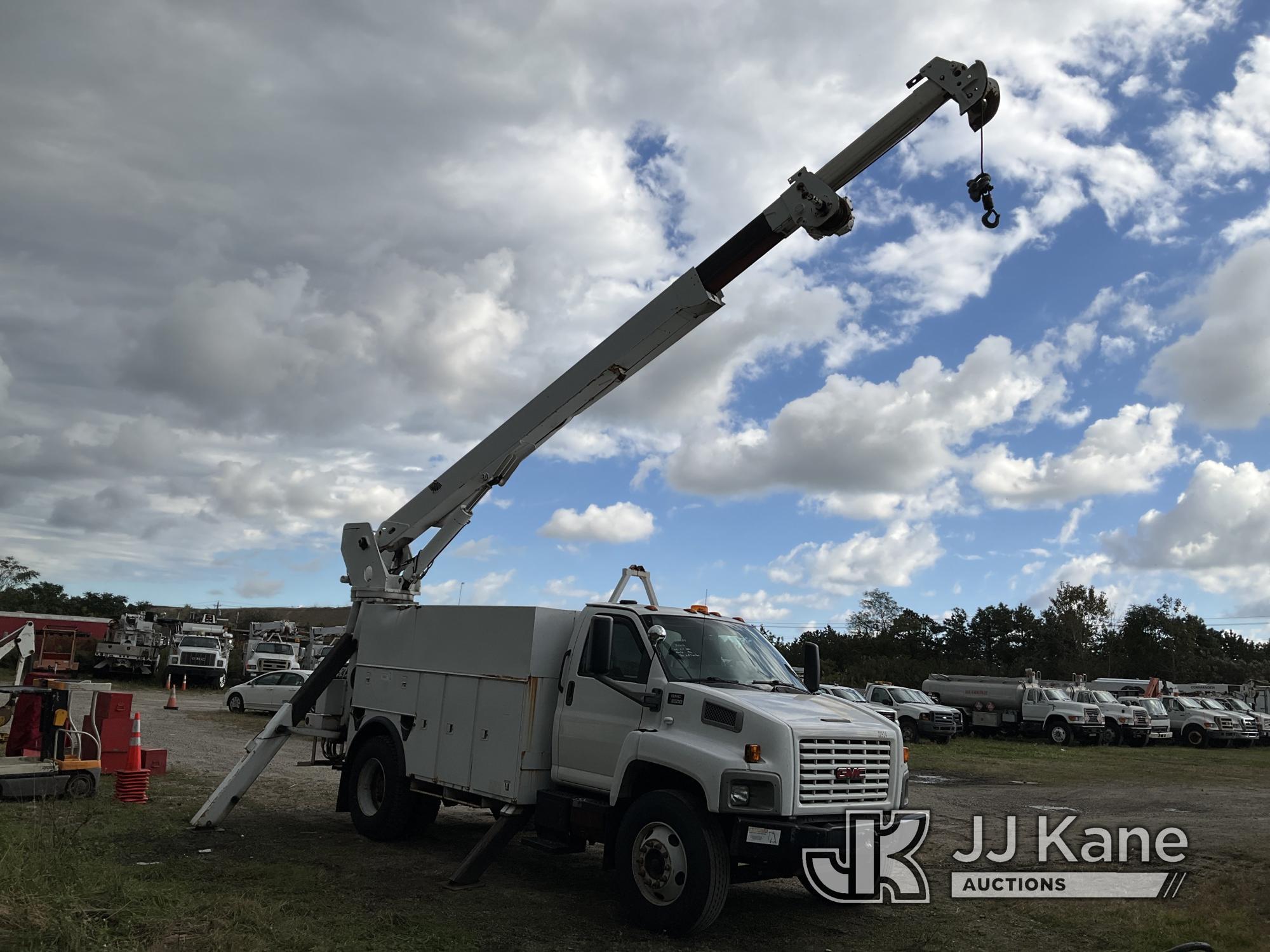 (Bellport, NY) Terex/Telelect XL4050, Digger Derrick corner mounted on 2006 GMC C8500 Utility Truck