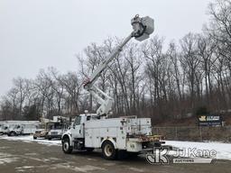 (Shrewsbury, MA) Altec TA40, Articulating & Telescopic Bucket Truck mounted behind cab on 2016 Inter