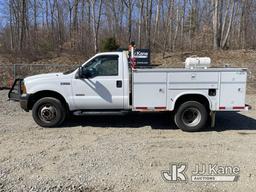 (Shrewsbury, MA) 2007 Ford F350 4x4 Service Truck Runs & Moves) (Rust Damage, Goodall Unit Runs, Com