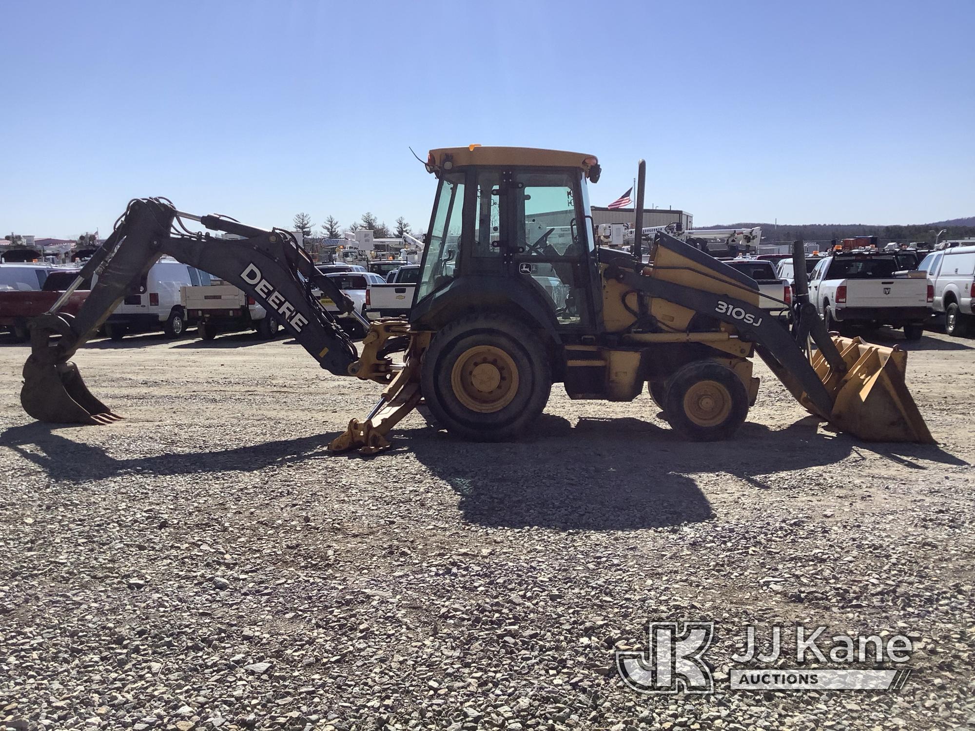 (Shrewsbury, MA) 2011 John Deere 310SJ Tractor Loader Backhoe No Title) (Runs, Moves & Operates) (Ba