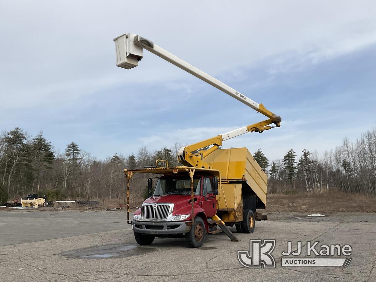 (Wells, ME) HiRanger XT60, Over-Center Bucket Truck mounted behind cab on 2012 International 4300 Ch