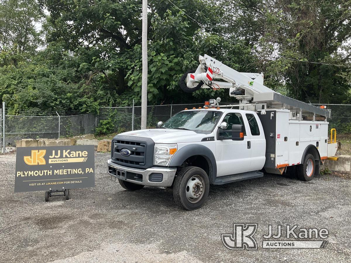 (Plymouth Meeting, PA) Altec AT40G, Articulating & Telescopic Bucket Truck mounted behind cab on 201