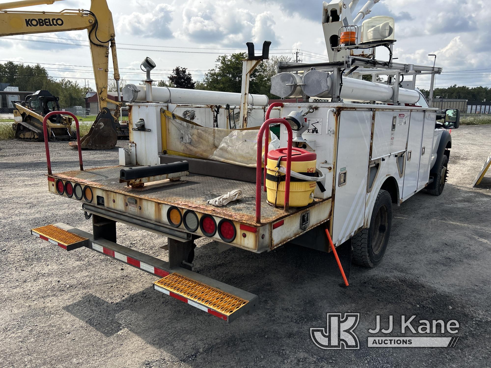 (Rome, NY) Versalift SST37EIH, Articulating & Telescopic Bucket Truck mounted behind cab on 2016 For