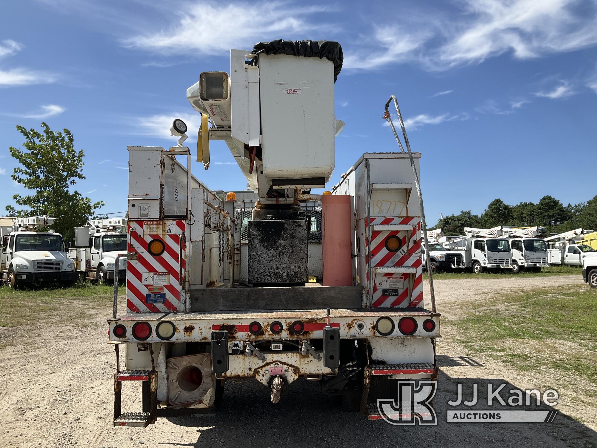 (Bellport, NY) Terex/HiRanger SC42, Over-Center Bucket Truck center mounted on 2007 Ford F750 Utilit