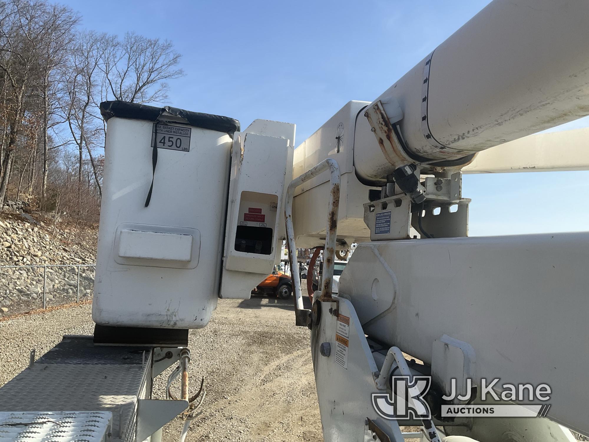 (Shrewsbury, MA) HiRanger HR52-MH, Material Handling Bucket Truck rear mounted on 2012 Freightliner