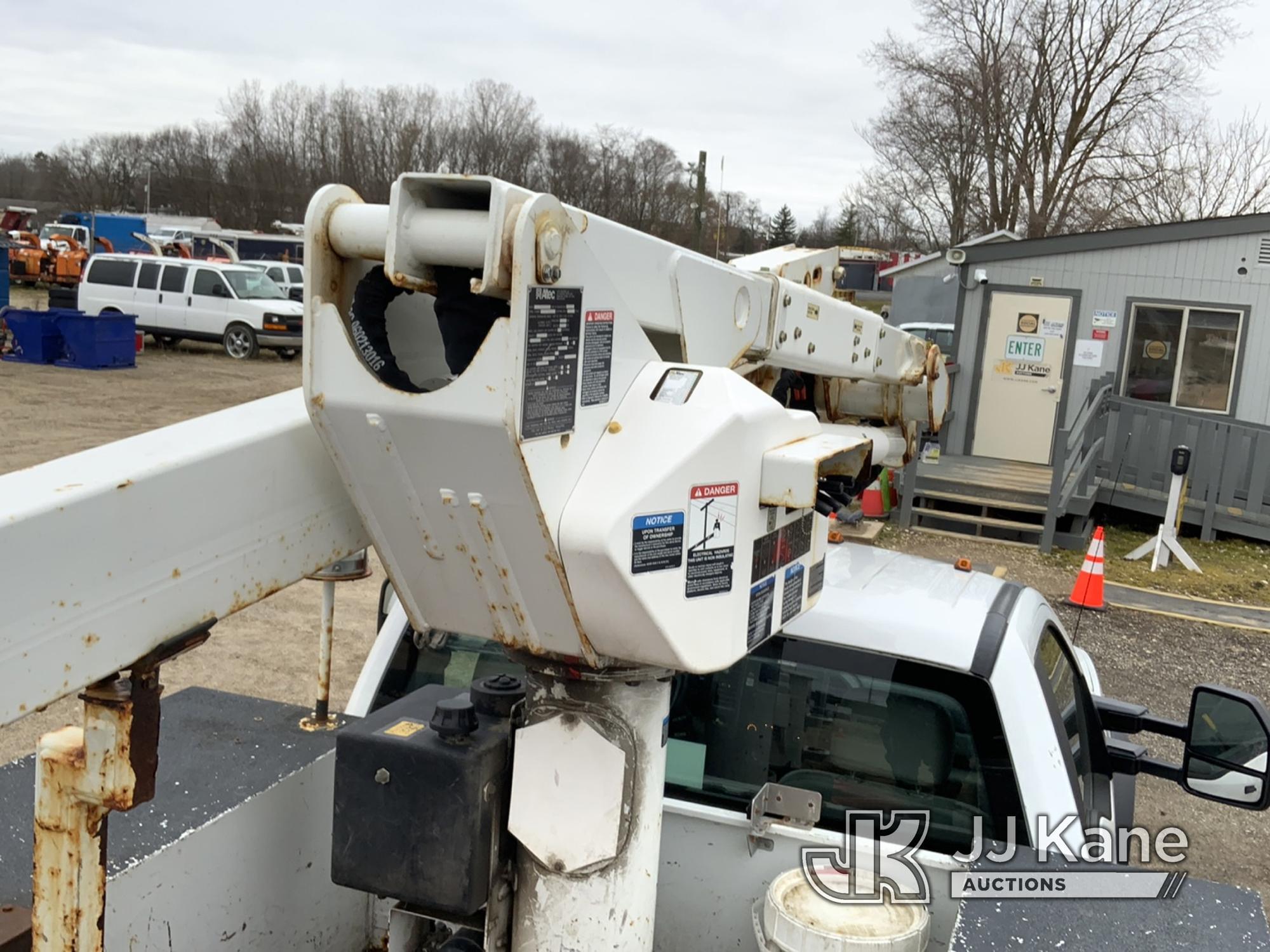 (Charlotte, MI) Altec AT40G, Articulating & Telescopic Bucket Truck mounted behind cab on 2017 Ford