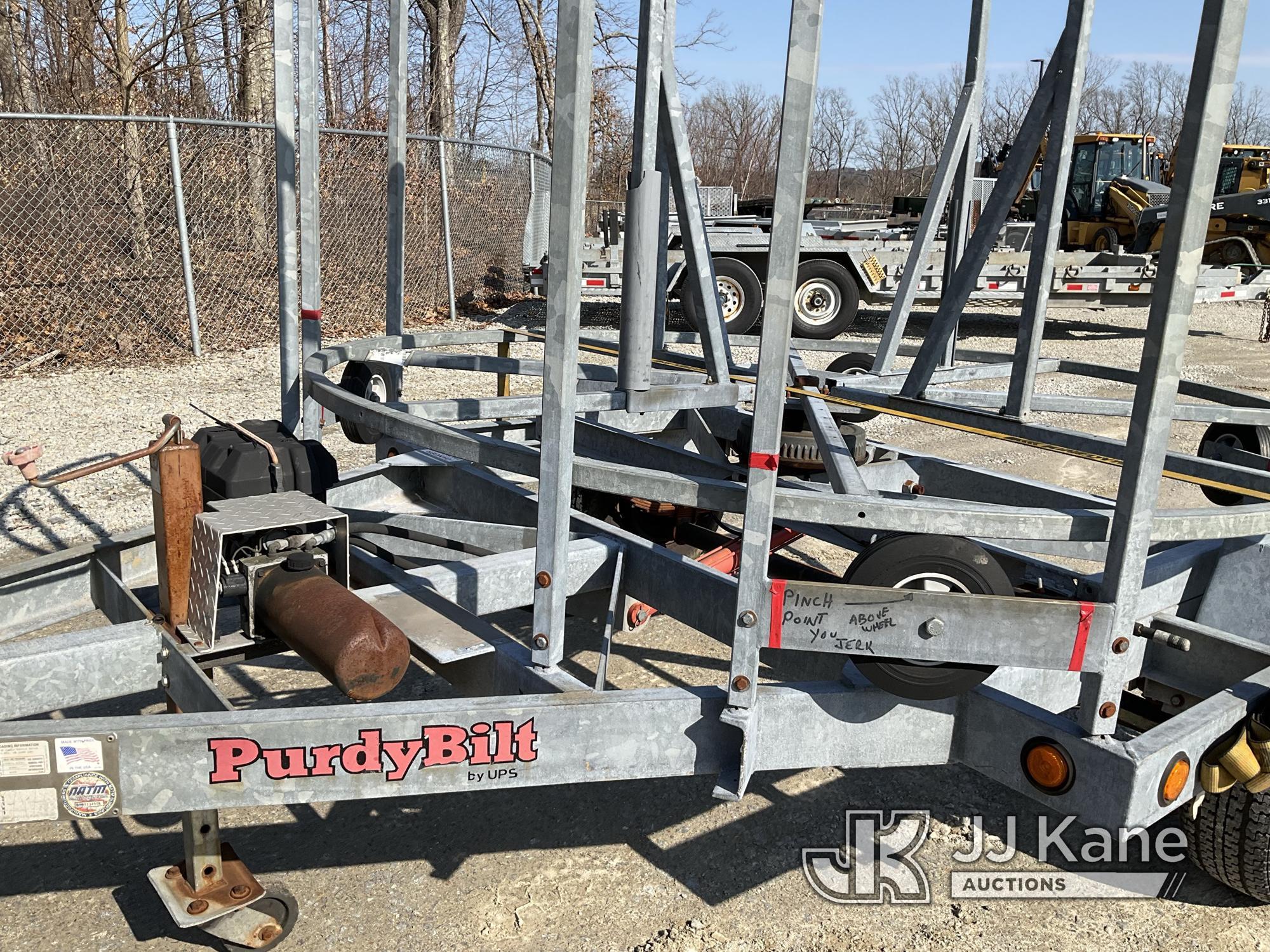 (Shrewsbury, MA) 2010 Purdy Bilt Galvanized Rotating PVC Coil Pipe Trailer Operates