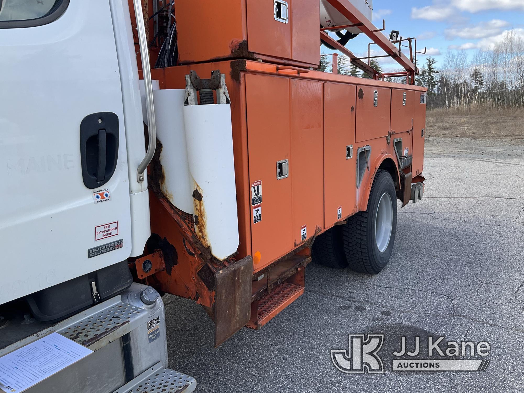 (Wells, ME) Altec AM50-MH, Over-Center Material Handling Bucket Truck rear mounted on 2009 Freightli