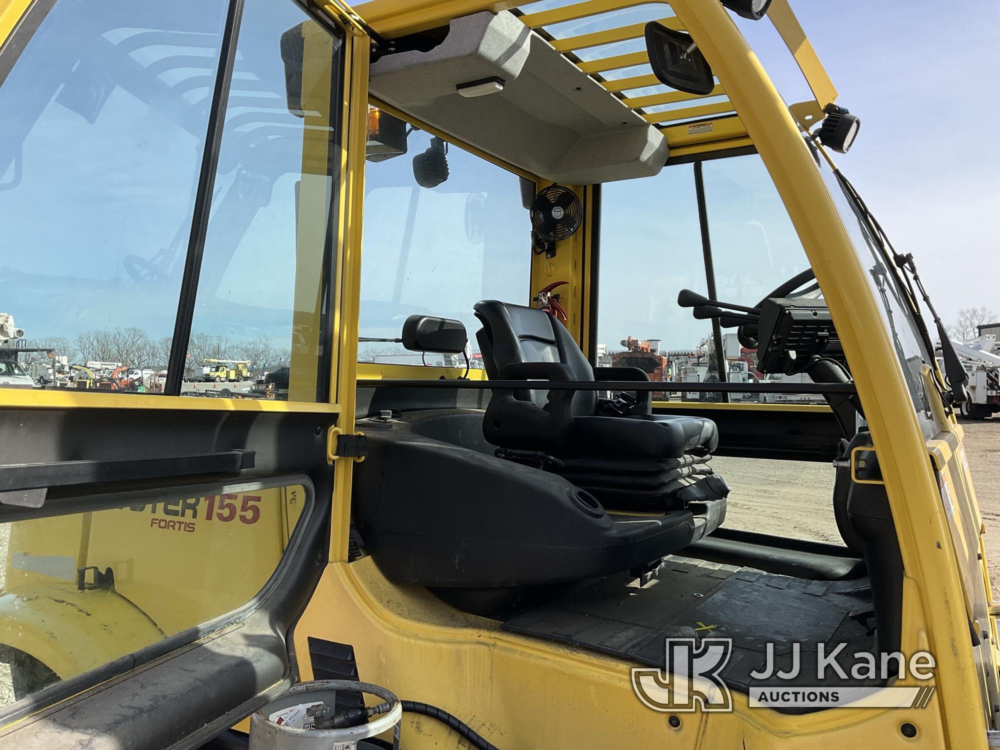 (Shrewsbury, MA) 2012 Hyster H155FT Rubber Tired Forklift Runs, Moves & Operates