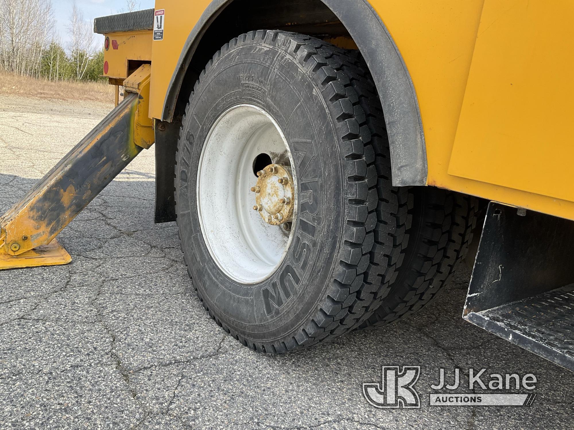 (Wells, ME) Altec DM47-TR, Digger Derrick rear mounted on 2010 International 4300 Utility Truck Runs