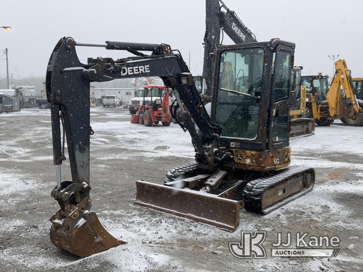 (Rome, NY) 2016 John Deere 35G Mini Hydraulic Excavator Runs, Moves & Operates, Body & Rust Damage,