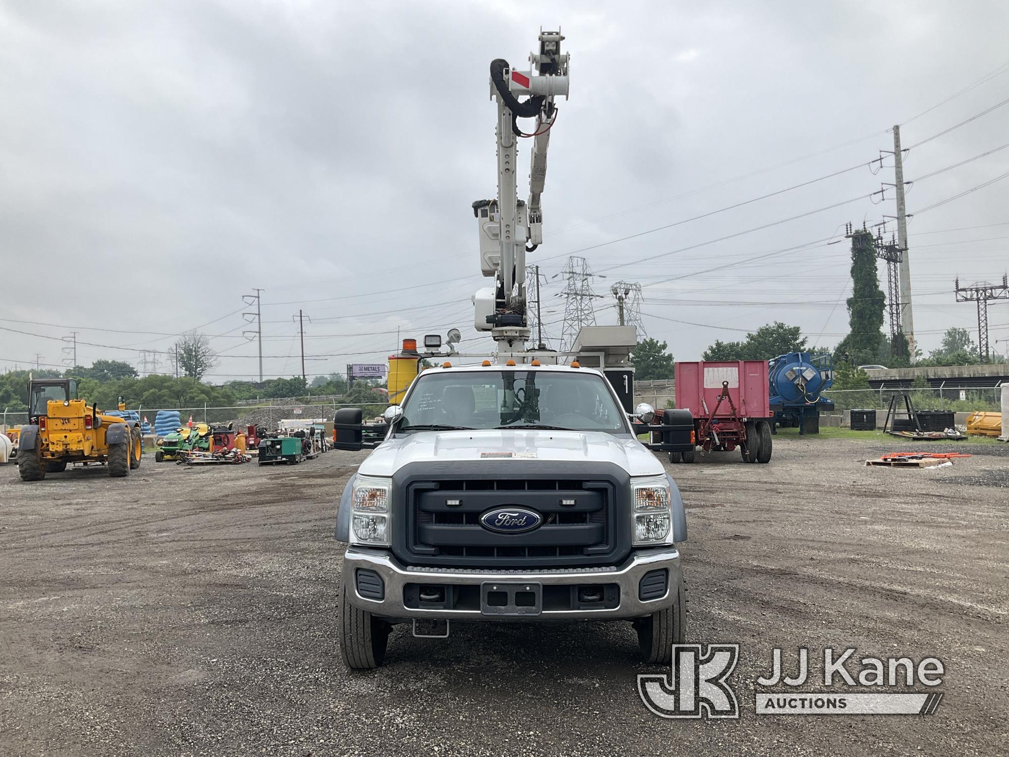 (Plymouth Meeting, PA) Altec AT40G, Articulating & Telescopic Bucket Truck mounted behind cab on 201