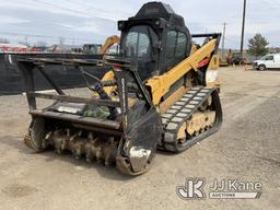 (Charlotte, MI) 2018 Caterpillar 299D Skid Steer Loader, Sells with mulching head item ID 1415688 Ru