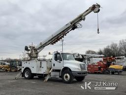 (Plymouth Meeting, PA) Altec DM47B-TR, Digger Derrick rear mounted on 2016 International 4300 Utilit