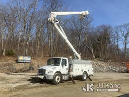 (Shrewsbury, MA) HiRanger HR52-MH, Material Handling Bucket Truck rear mounted on 2012 Freightliner