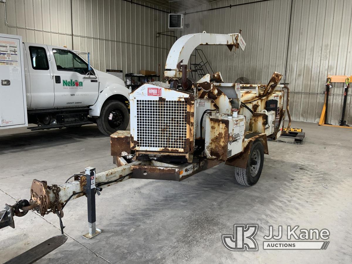 (Fort Wayne, IN) 2016 Morbark M12D Chipper (12in Drum), trailer mtd Runs) (Smokes, Rust Damage) (NO