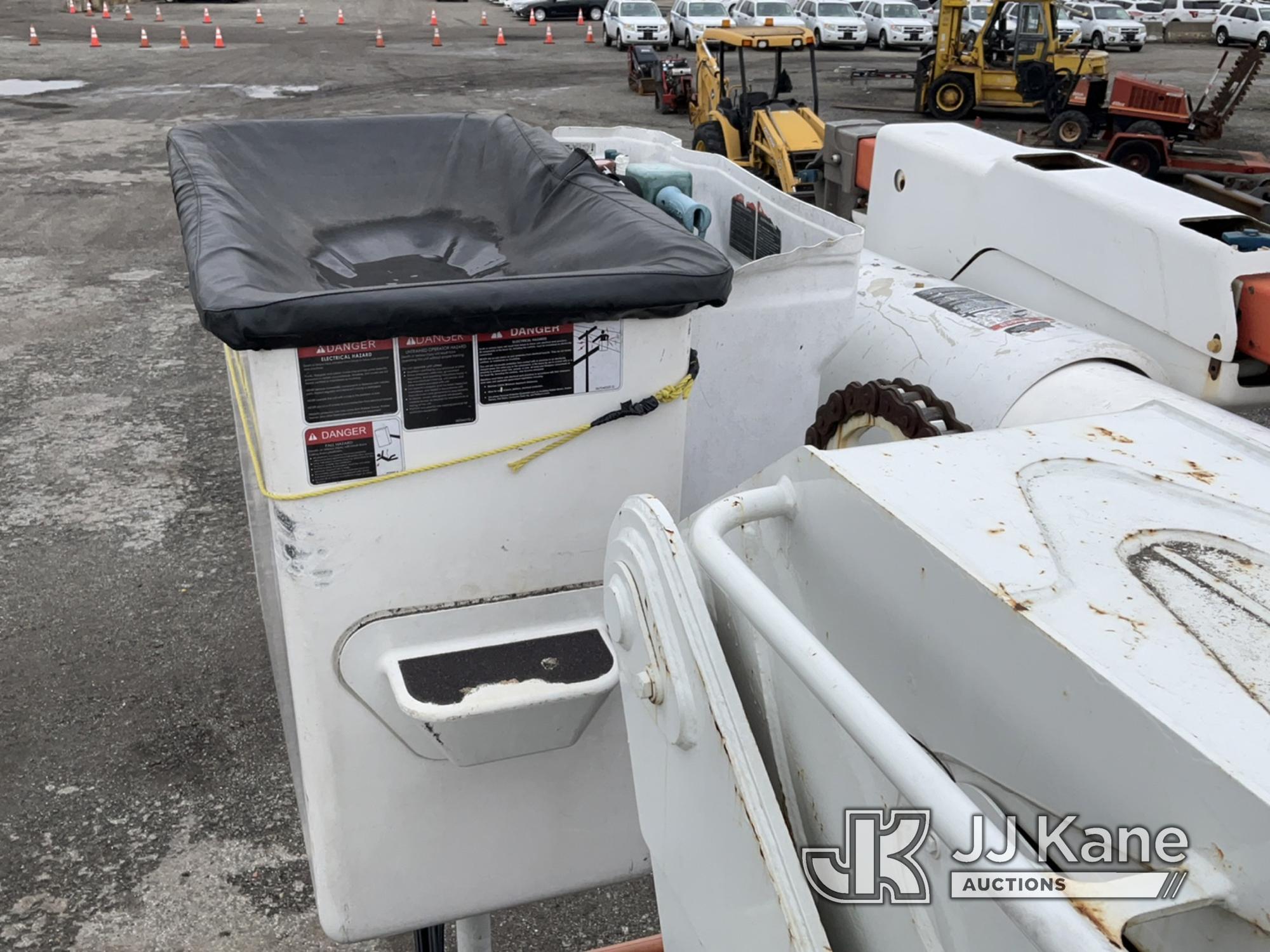 (Plymouth Meeting, PA) Altec AM55-E, Over-Center Material Handling Bucket Truck rear mounted on 2011