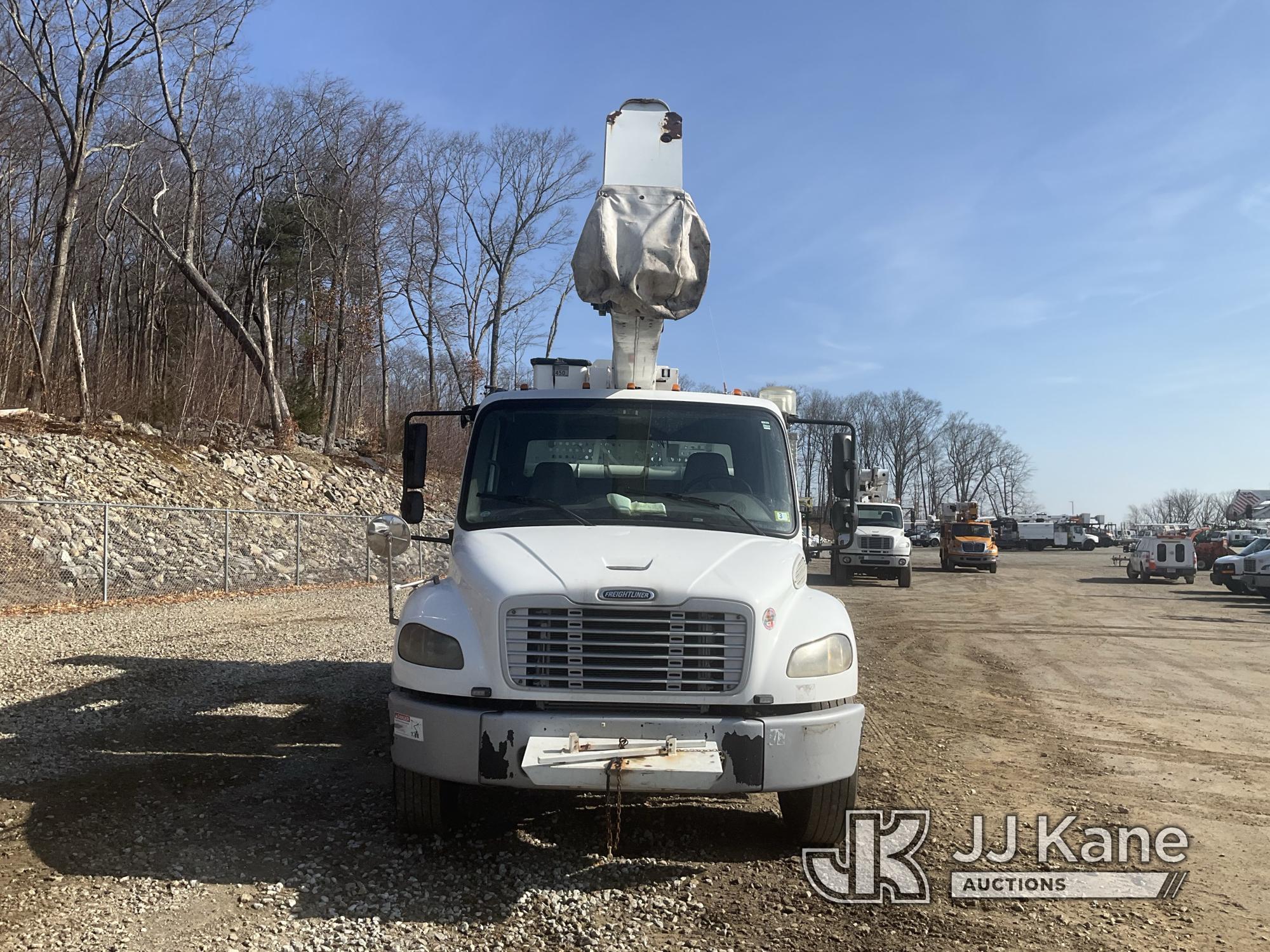 (Shrewsbury, MA) HiRanger HR52-MH, Material Handling Bucket Truck rear mounted on 2012 Freightliner