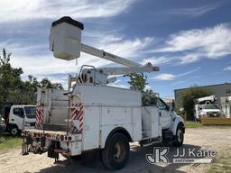 (Bellport, NY) Terex/HiRanger SC42, Over-Center Bucket Truck center mounted on 2007 Ford F750 Utilit