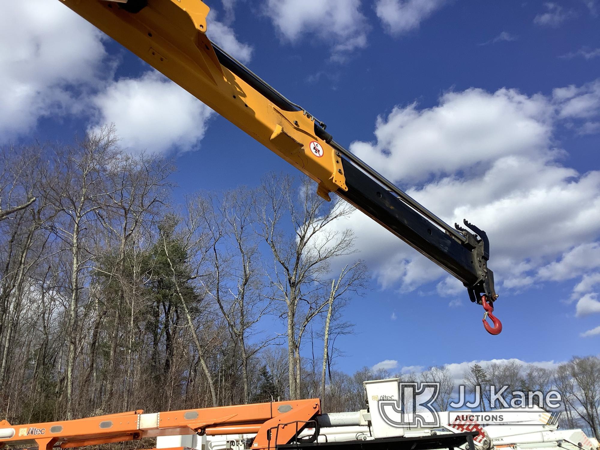 (Shrewsbury, MA) Effer 130/2S, Knuckleboom Crane mounted behind cab on 2015 International 4300 DuraS