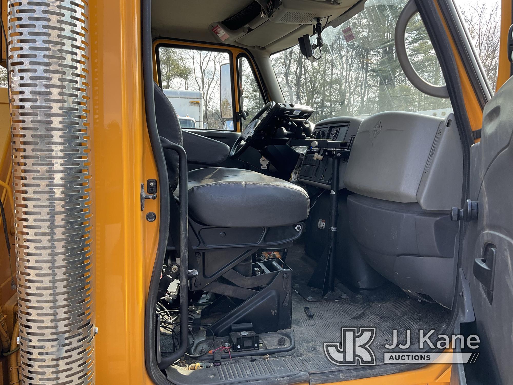 (Wells, ME) Altec DM47-TR, Digger Derrick rear mounted on 2010 International 4300 Utility Truck Runs