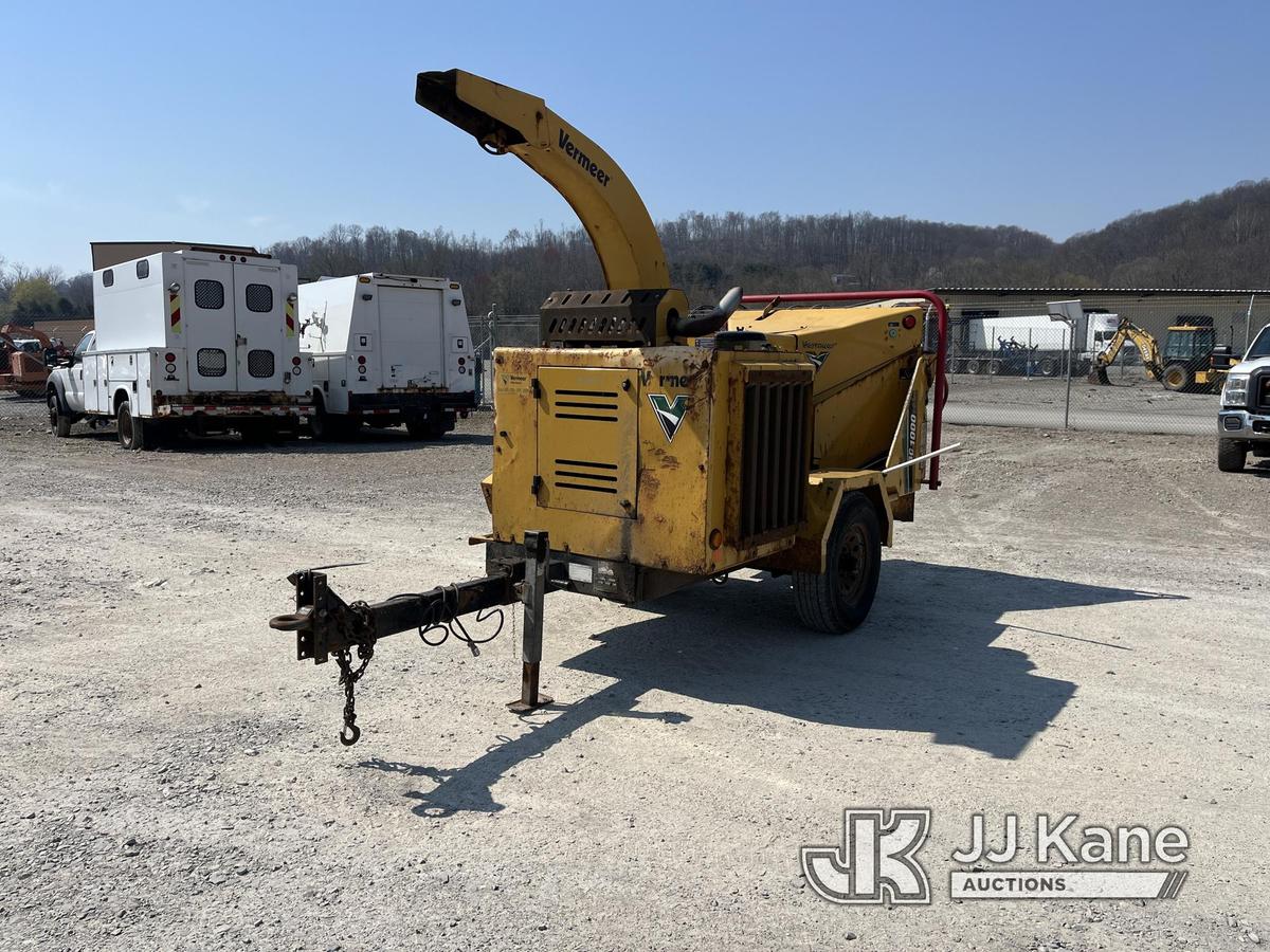 (Smock, PA) 2014 Vermeer BC1000XL Portable Chipper (12in Drum) Runs, Operational Condition Unknown,