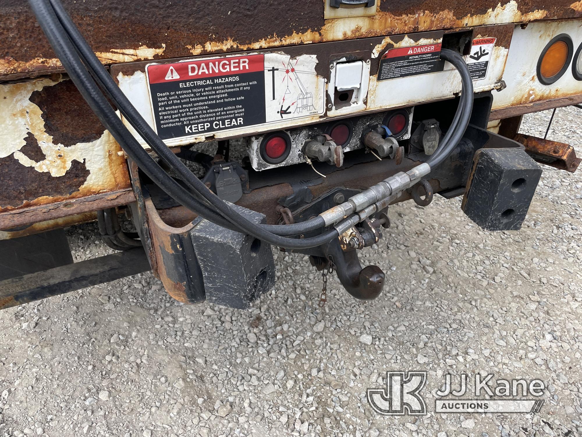 (Shrewsbury, MA) Altec DC47TR, Digger Derrick rear mounted on 2011 Freightliner M2 106 Flatbed/Utili