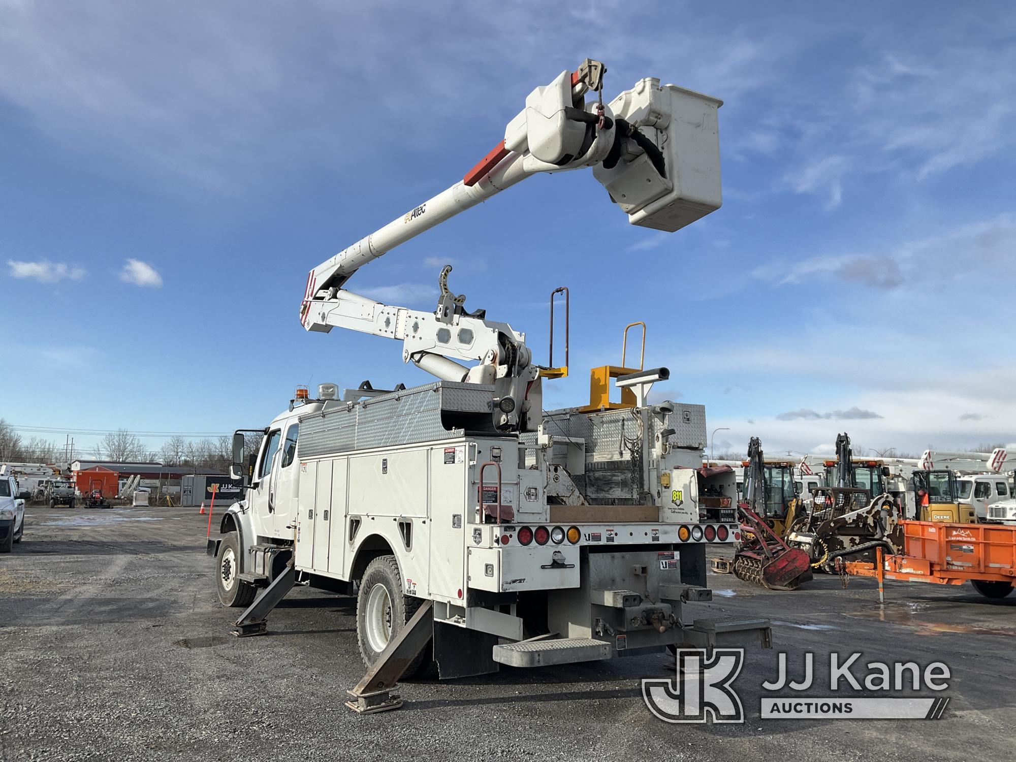 (Rome, NY) Altec AN55-OC, Material Handling Bucket Truck rear mounted on 2014 Freightliner M2 106 4x