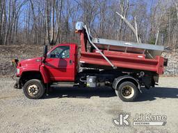 (Shrewsbury, MA) 2009 GMC C5500 4x4 Dump Truck Runs, Moves & Dump Operates) (Rust Damage, ABS & Chec