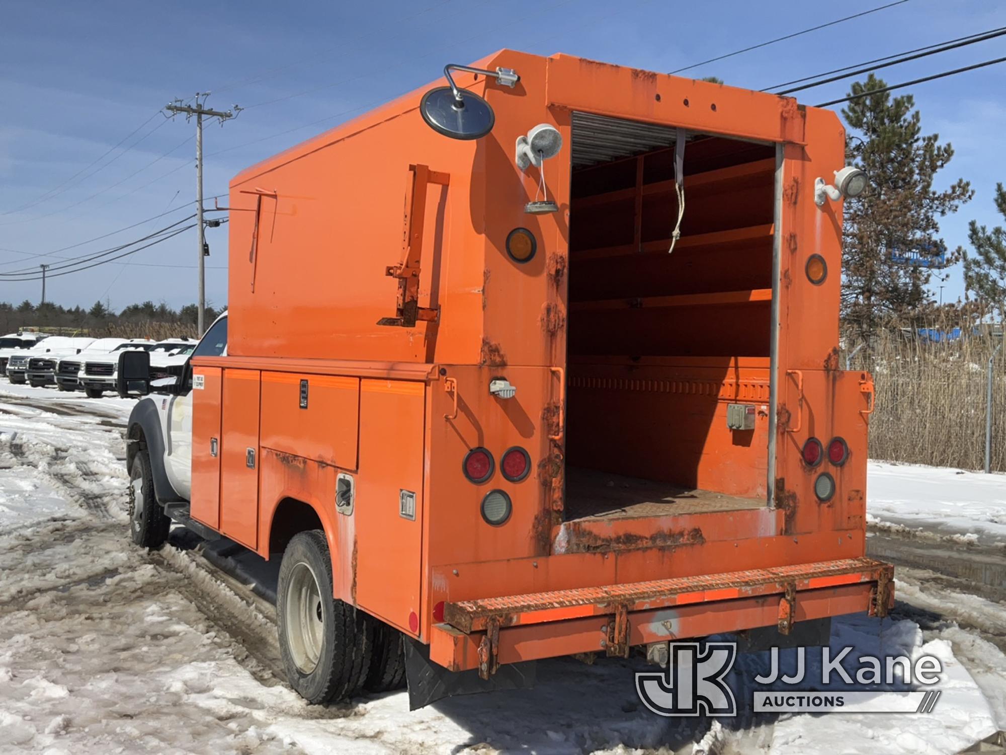 (Rome, NY) 2011 Ford F450 4x4 Enclosed Service Truck Runs & Moves, Body & Rust Damage