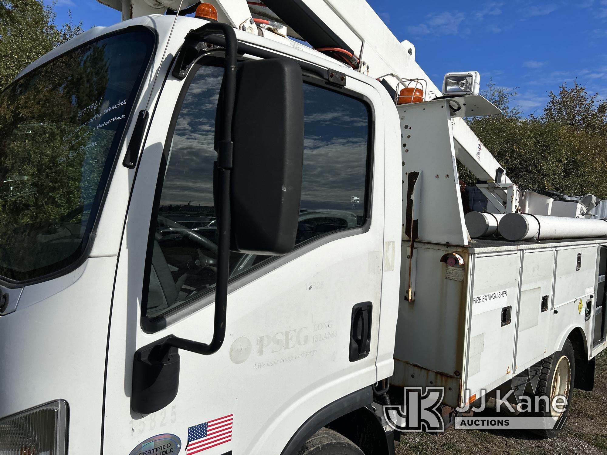 (Bellport, NY) Versalift SST37-EIH, Articulating & Telescopic Bucket Truck mounted behind cab on 201