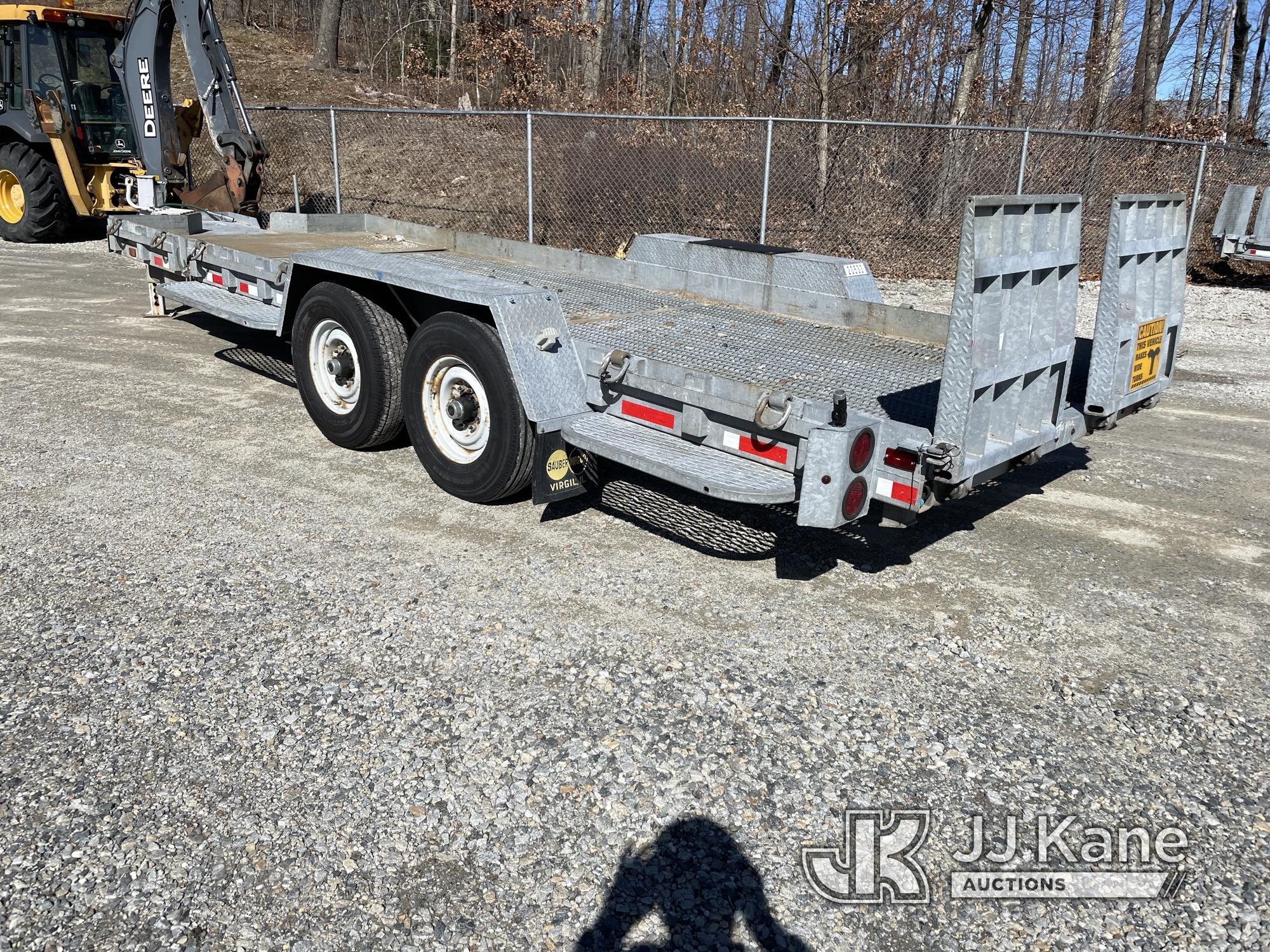 (Shrewsbury, MA) 2013 Sauber 1580 Galvanized T/A Tilt Deck Tagalong Equipment Trailer