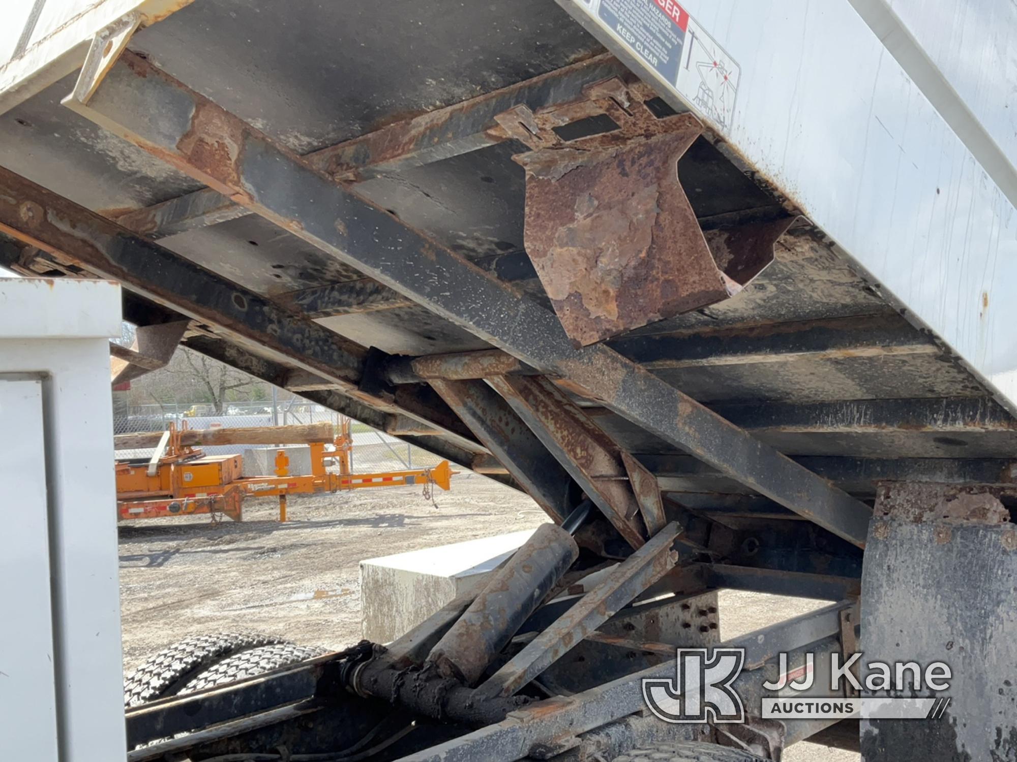 (Rome, NY) Altec LR756, Over-Center Bucket Truck mounted behind cab on 2013 Ford F750 Chipper Dump T