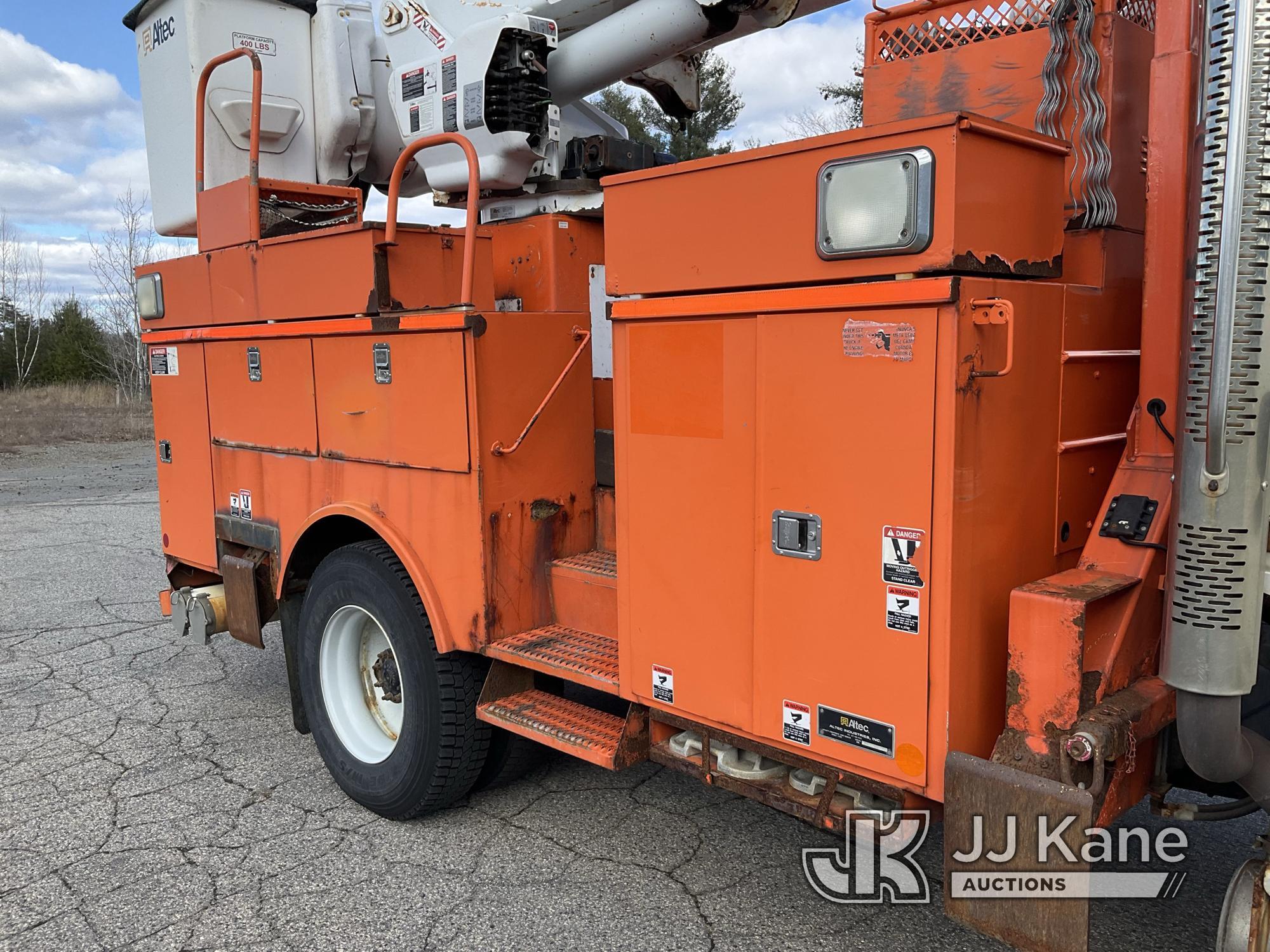 (Wells, ME) Altec AM50-MH, Over-Center Material Handling Bucket Truck rear mounted on 2009 Freightli