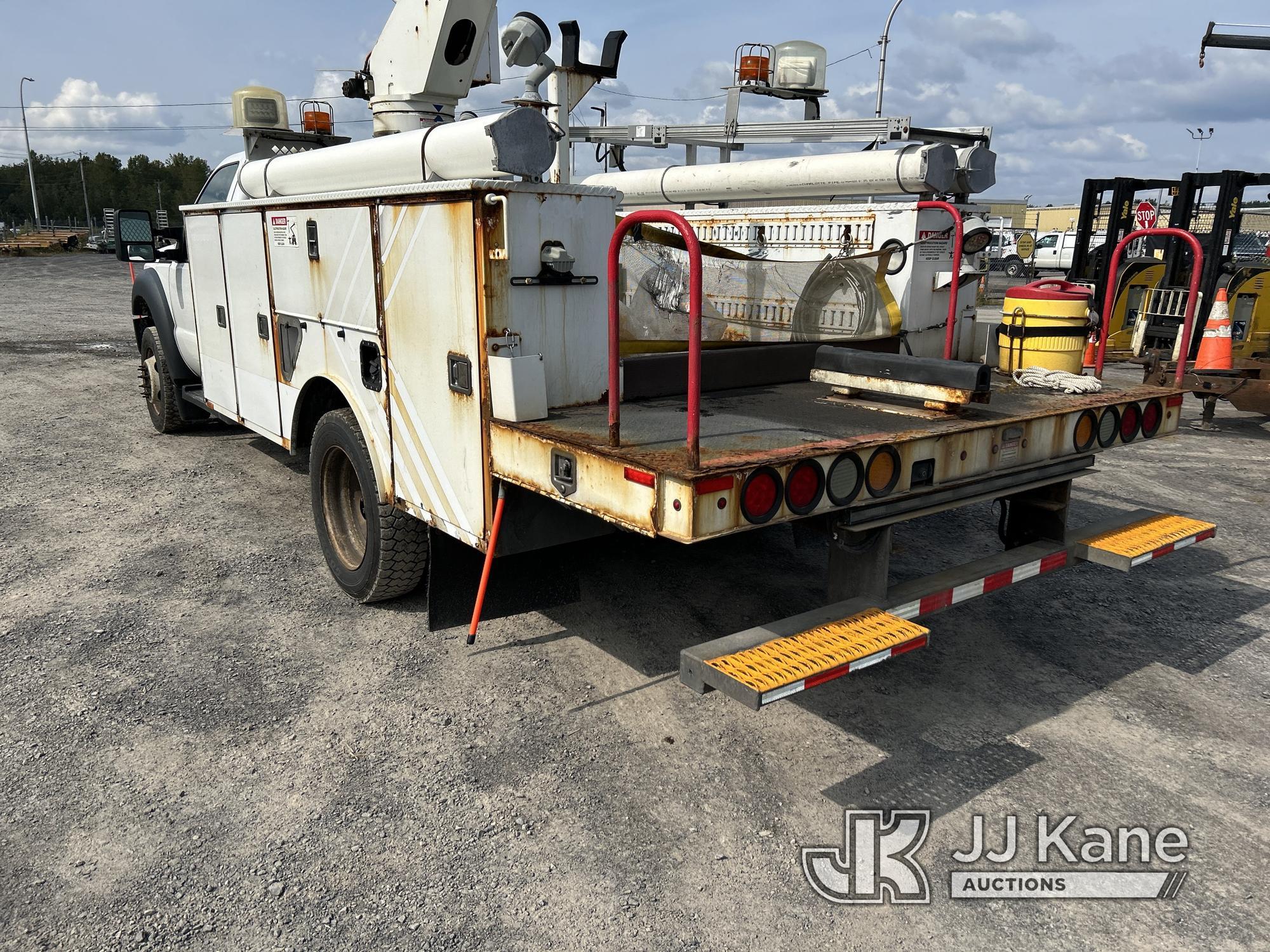 (Rome, NY) Versalift SST37EIH, Articulating & Telescopic Bucket Truck mounted behind cab on 2016 For