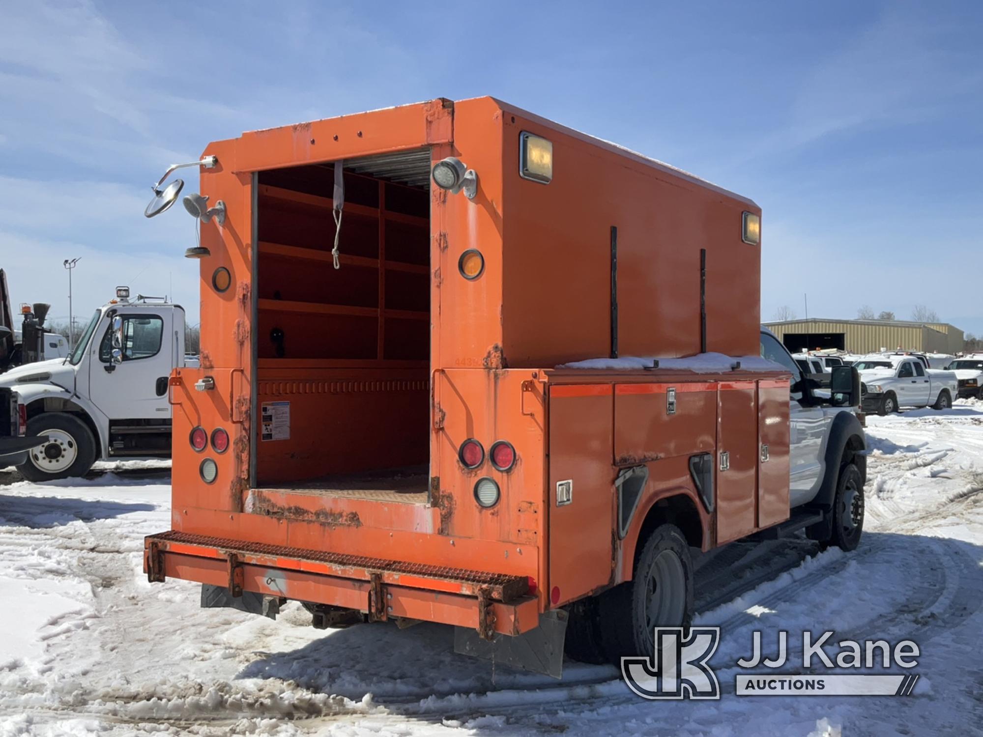 (Rome, NY) 2011 Ford F450 4x4 Enclosed Service Truck Runs & Moves, Body & Rust Damage