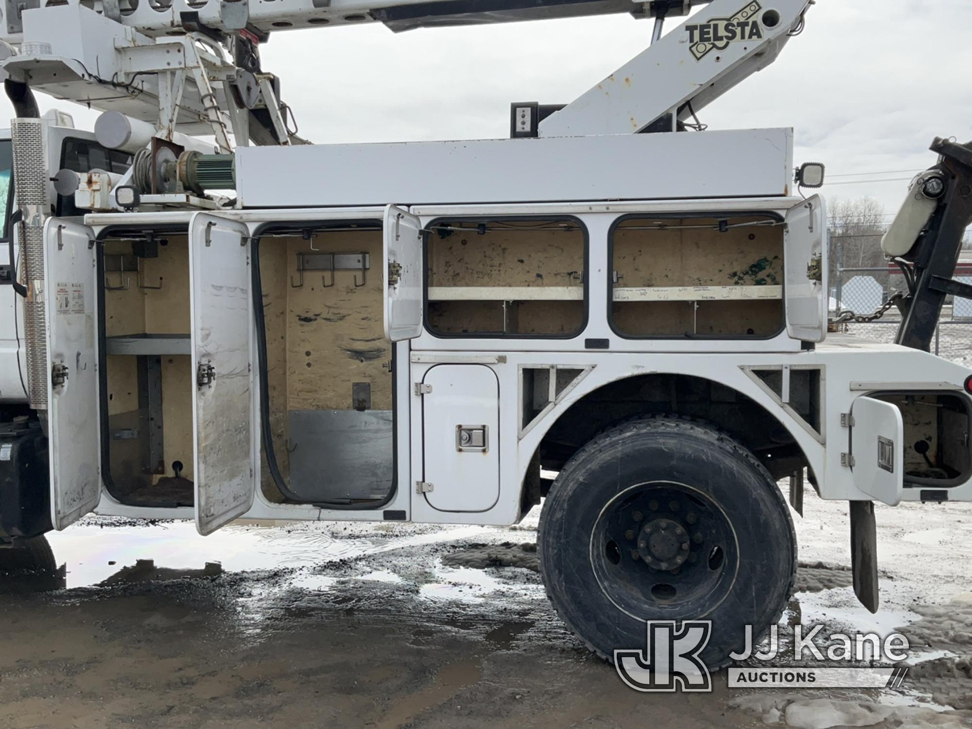 (Rome, NY) Telsta T40C, Telescopic Non-Insulated Cable Placing Bucket Truck mounted on 2001 GMC C750