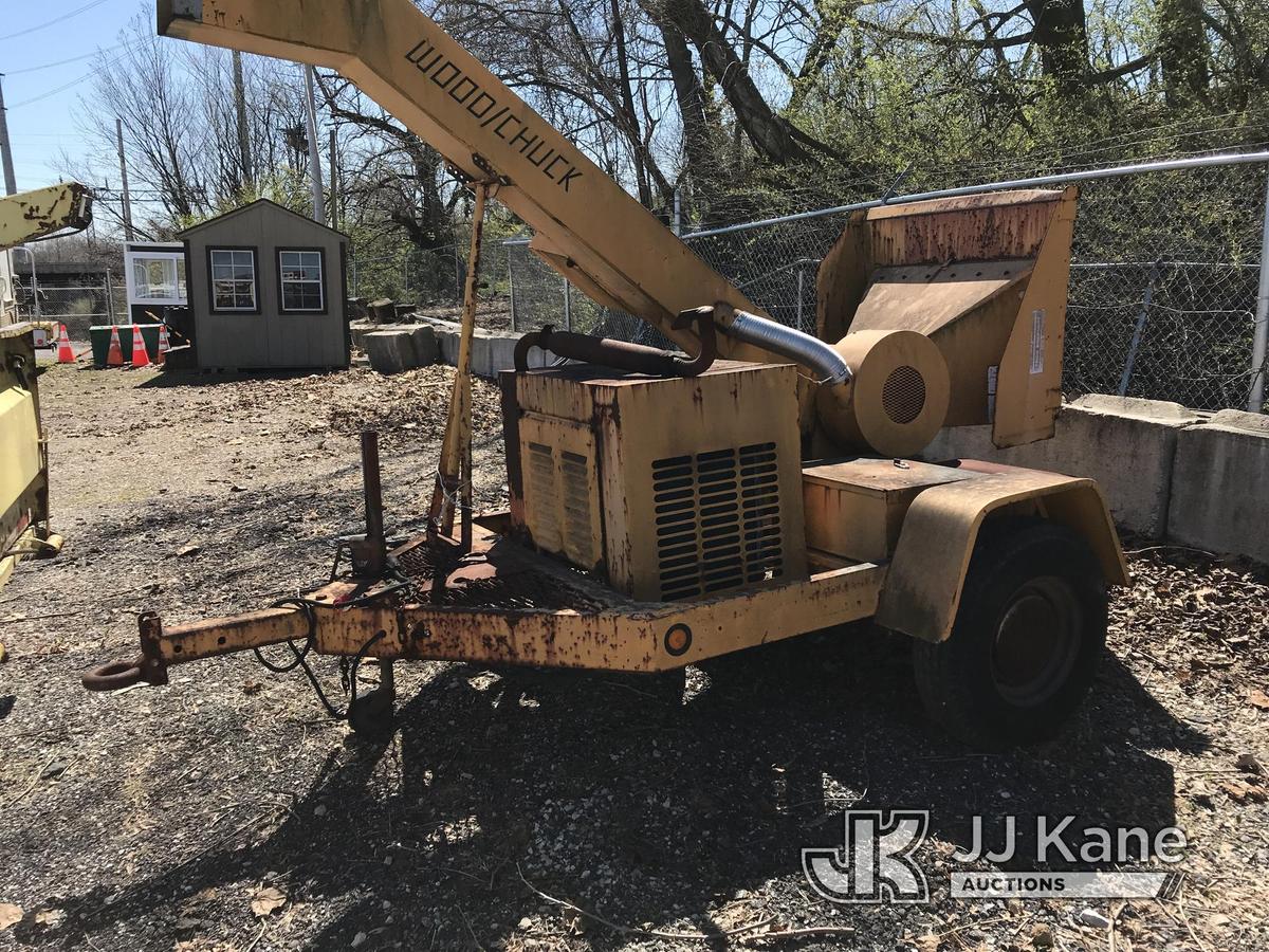 (Plymouth Meeting, PA) Wood Chuck Chipper, Trailer Mtd. No Title) (Fire Damaged, Not Running Conditi