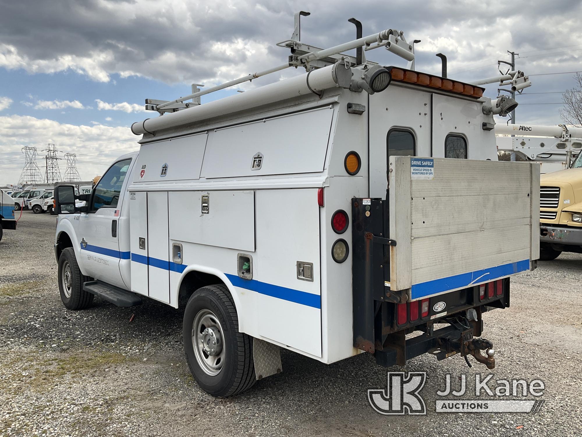 (Plymouth Meeting, PA) 2012 Ford F350 4x4 Enclosed Service Truck Runs & Moves, Body & Rust Damage, L