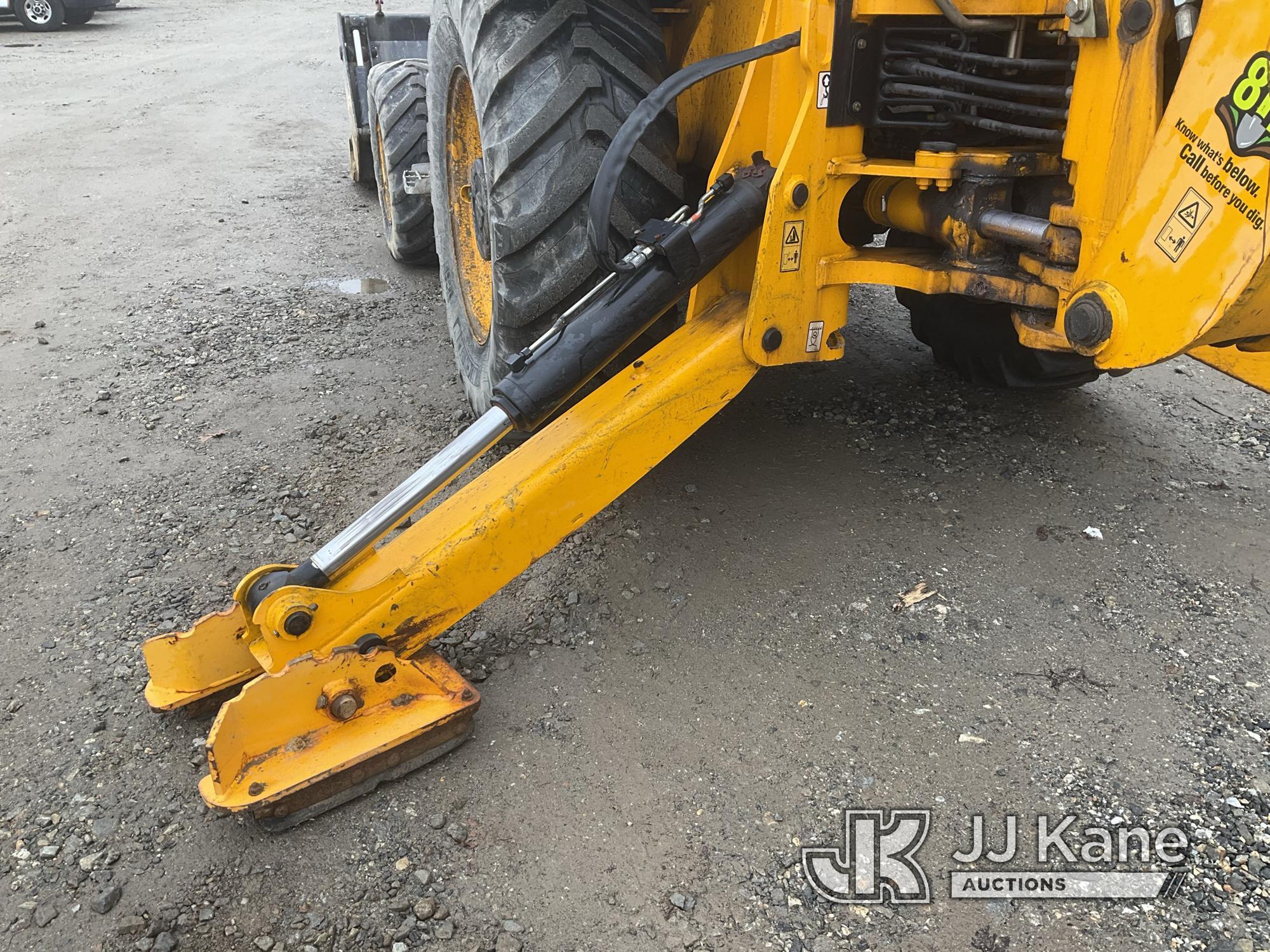 (Shrewsbury, MA) 2016 JCB 3CX-14 4x4 Tractor Loader Backhoe Runs, Moves & Operates) (Damaged Front G