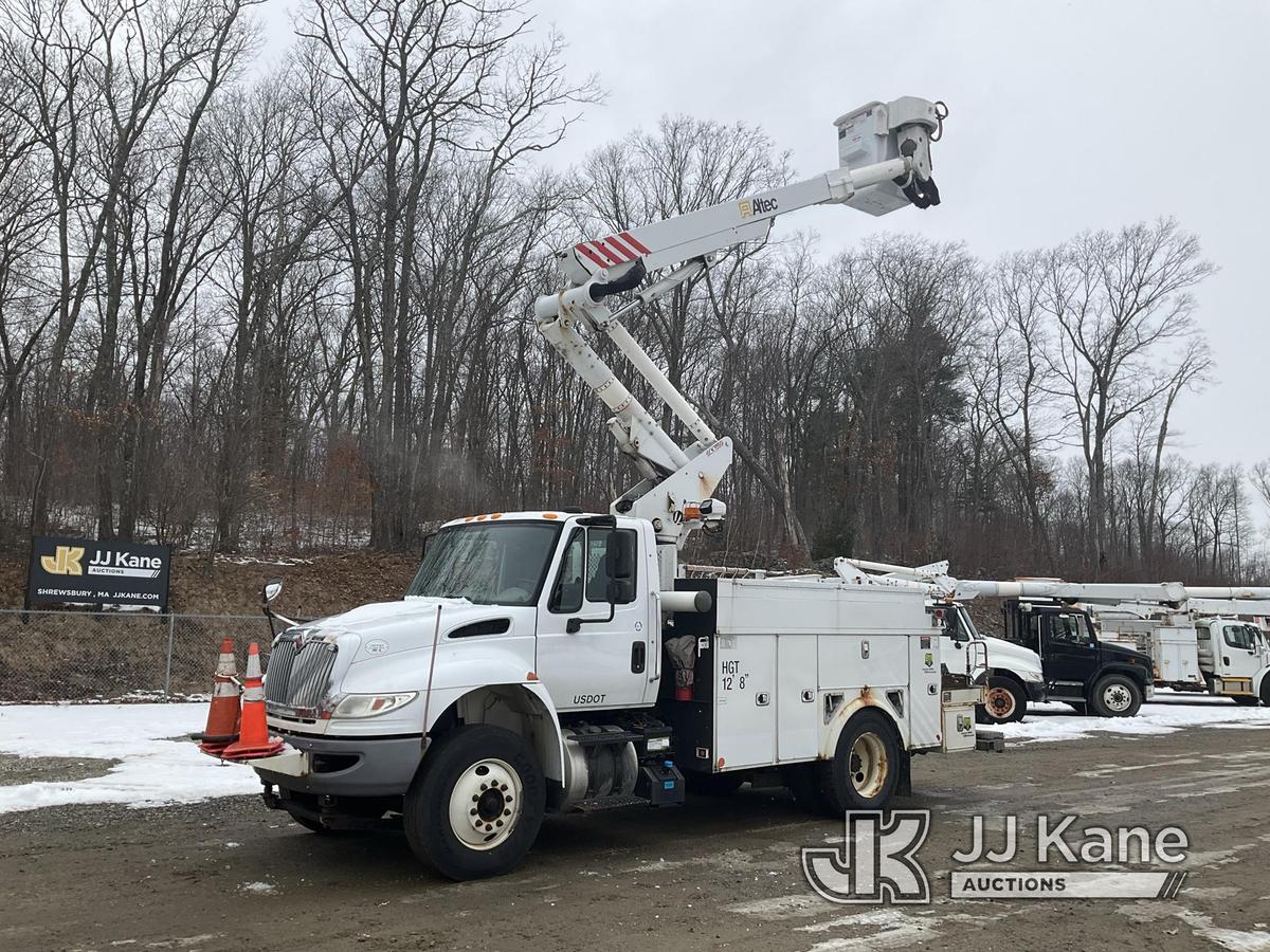 (Shrewsbury, MA) Altec TA40, Articulating & Telescopic Bucket Truck mounted behind cab on 2016 Inter