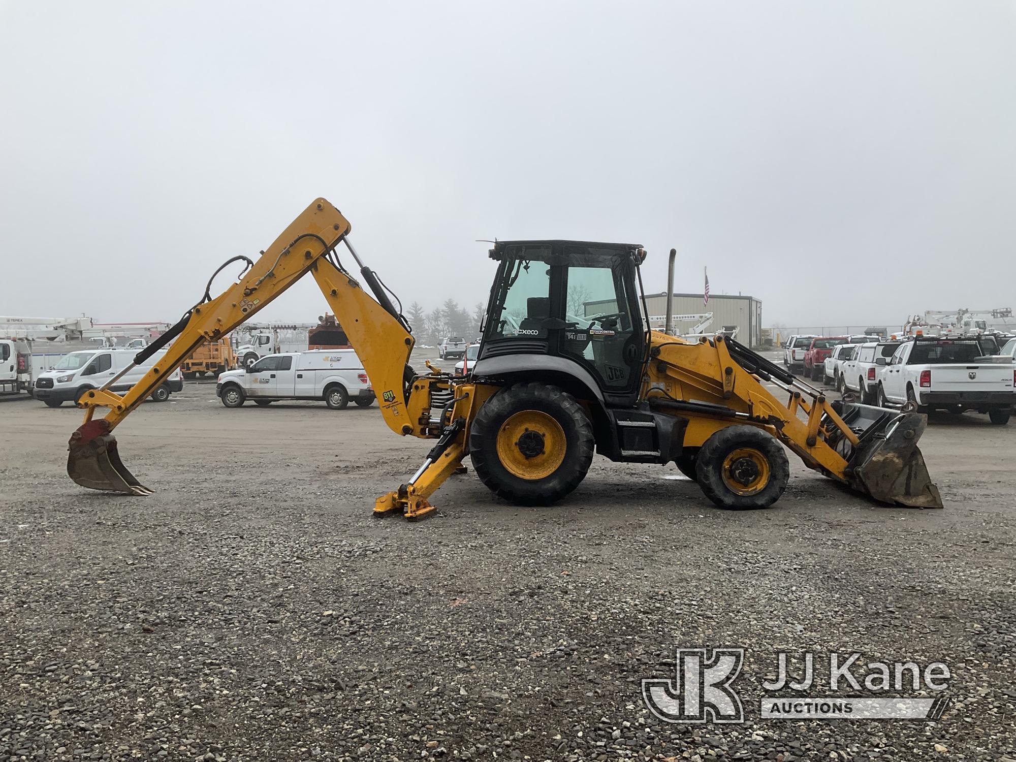 (Shrewsbury, MA) 2016 JCB 3CX-14 4x4 Tractor Loader Backhoe Runs, Moves & Operates) (Damaged Front G