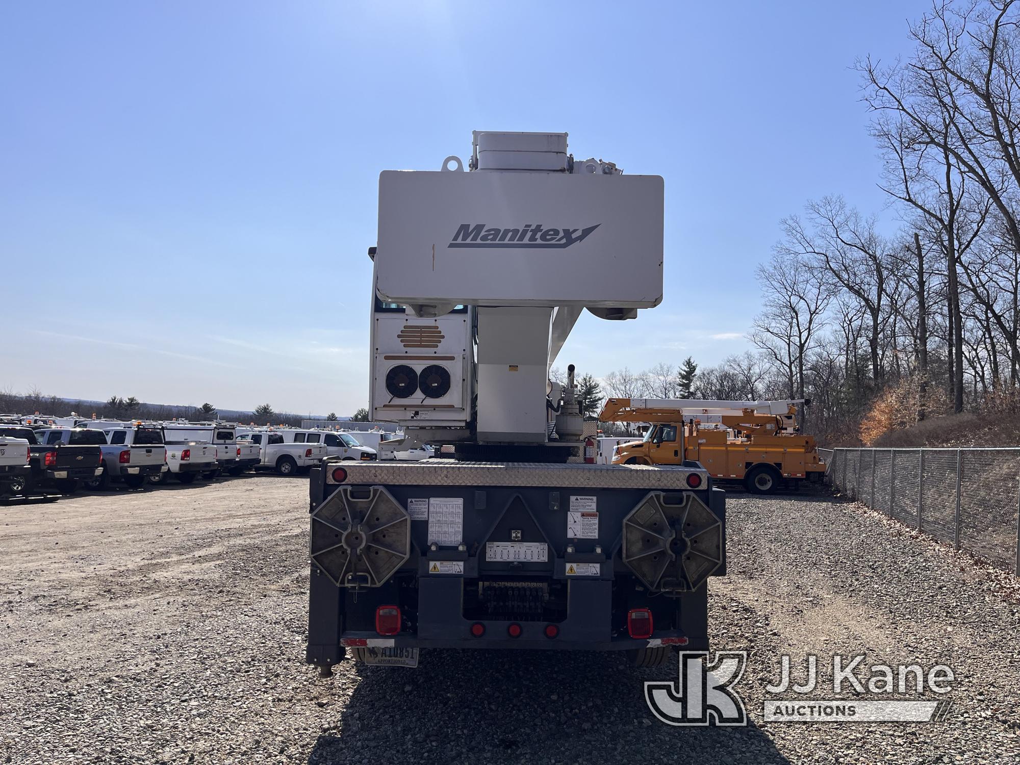 (Shrewsbury, MA) Manitex TC50155, Hydraulic Truck Crane rear mounted on 2017 Peterbilt 365 Tri-Axle