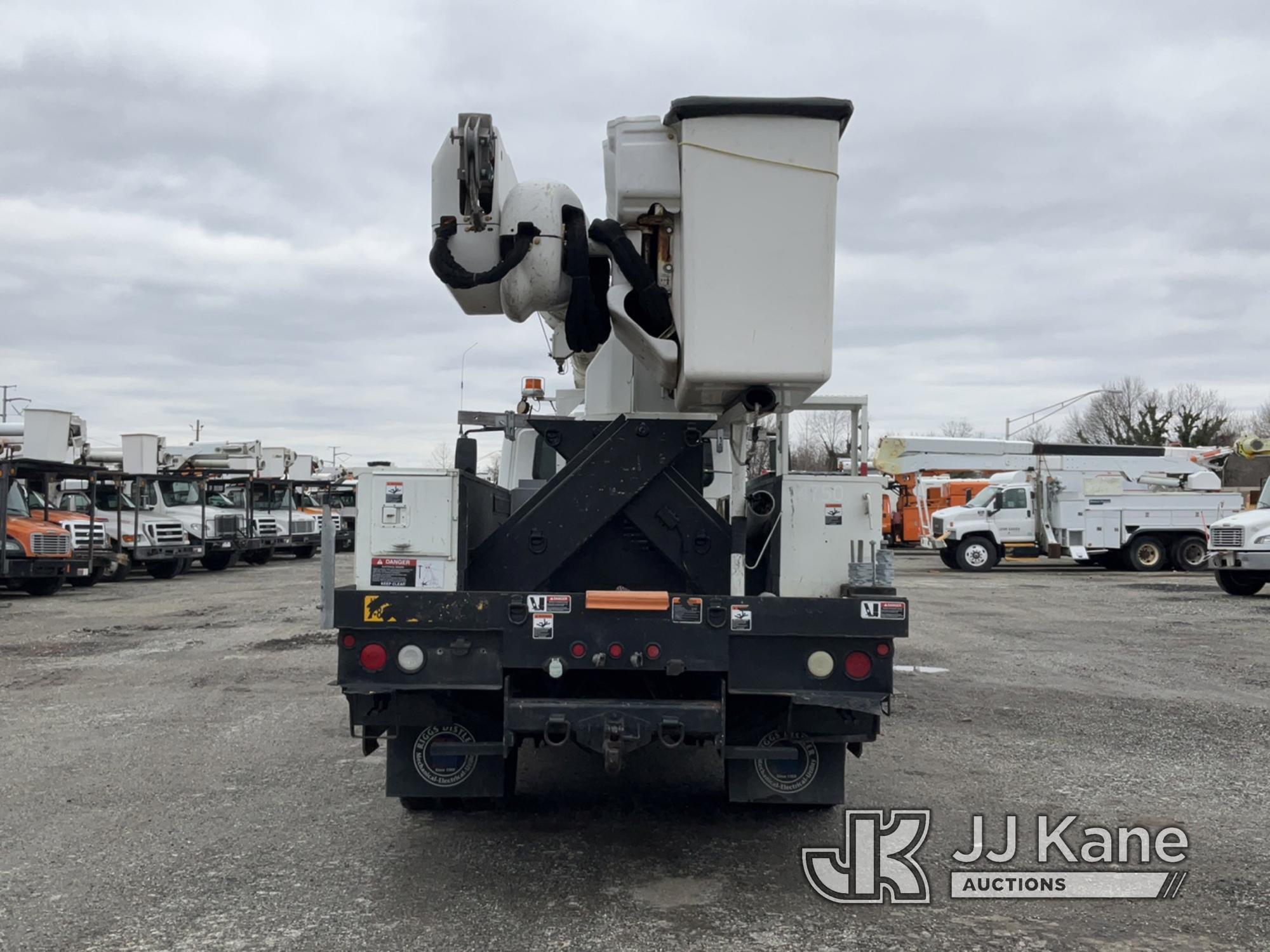 (Plymouth Meeting, PA) Altec AM55-E, Over-Center Material Handling Bucket Truck rear mounted on 2011