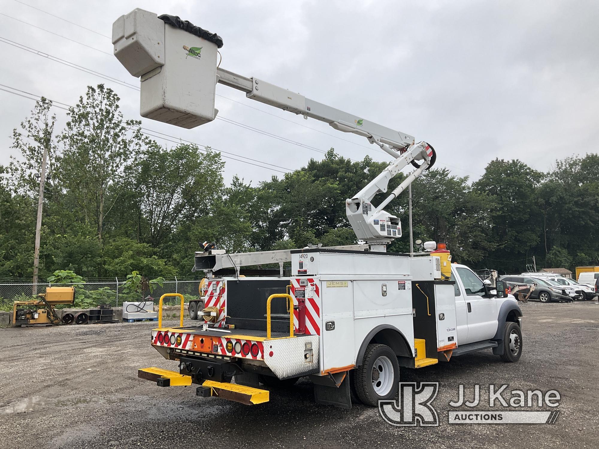 (Plymouth Meeting, PA) Altec AT40G, Articulating & Telescopic Bucket Truck mounted behind cab on 201