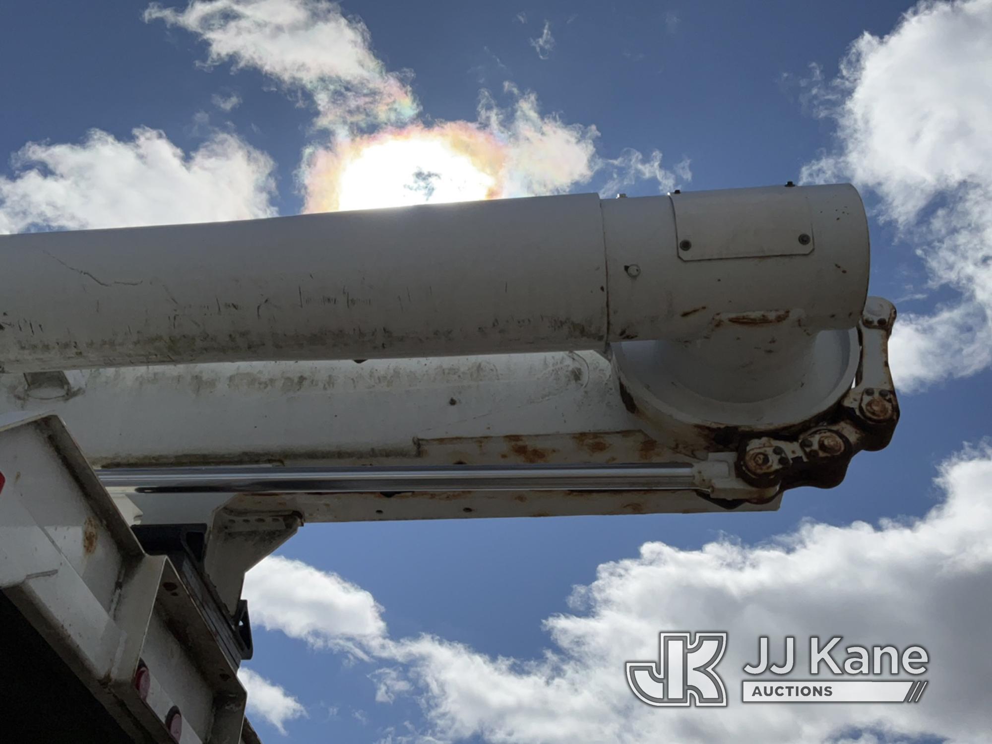 (Rome, NY) Altec LR756, Over-Center Bucket Truck mounted behind cab on 2013 Ford F750 Chipper Dump T