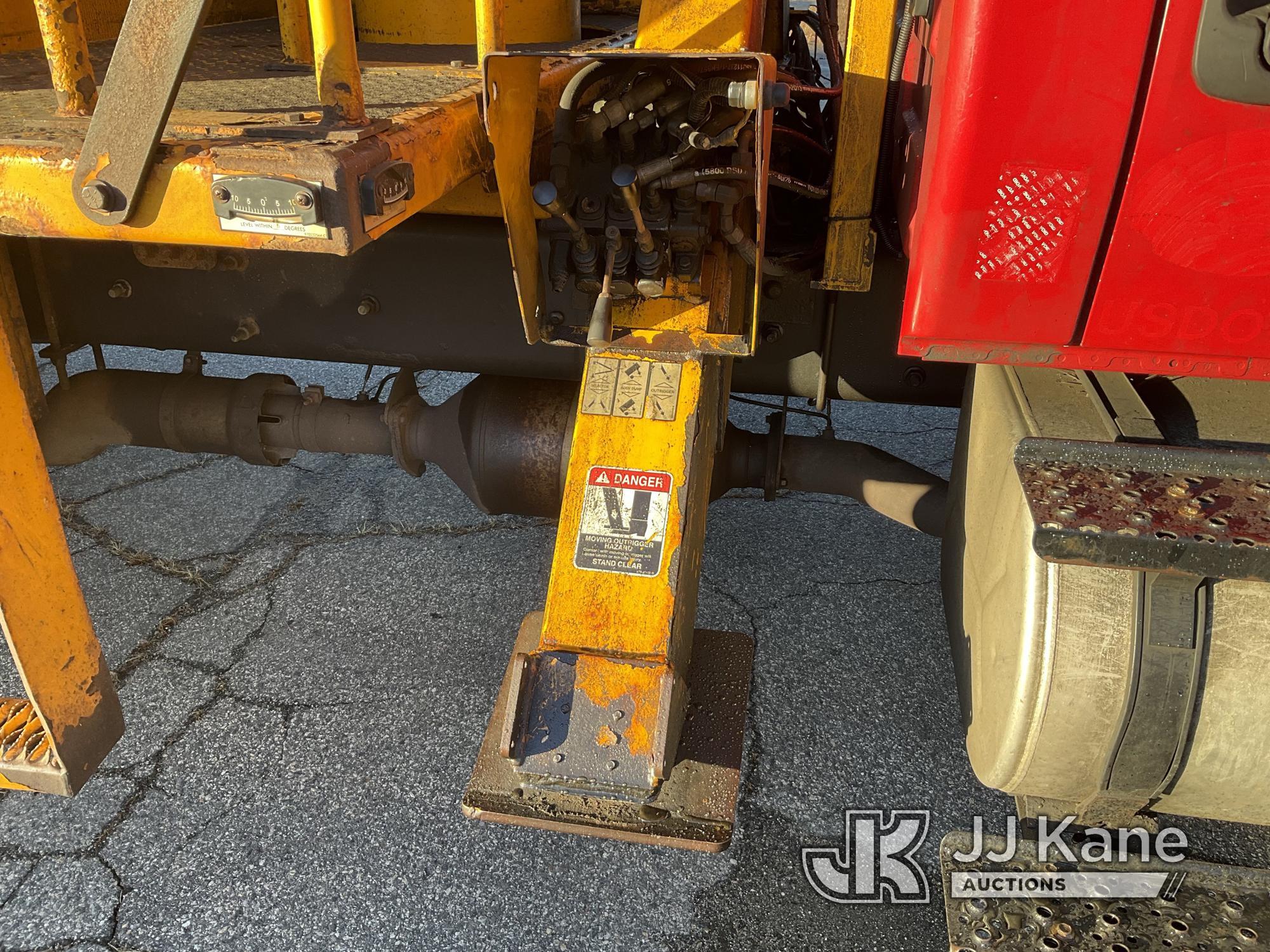 (Wells, ME) Altec LR7-60, Over-Center Bucket Truck mounted behind cab on 2014 International 4300 Chi