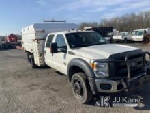 2014 Ford F550 4x4 Crew-Cab Chipper Dump Truck Runs, Moves & Operates) (Check Engine Light On, Body/