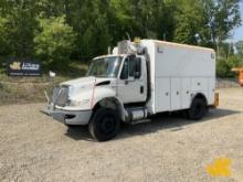 2014 International Durastar 4300 Enclosed Utility/Air Compressor Truck Runs & Moves) (Compressor Mak