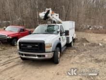 ETI ETC35S-NT, Articulating & Telescopic Non-Insulated Bucket Truck mounted behind cab on 2008 Ford 